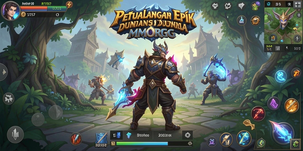 Screenshot gameplay <strong>2757</strong> yang menampilkan aksi seru dalam pertarungan MMORPG.