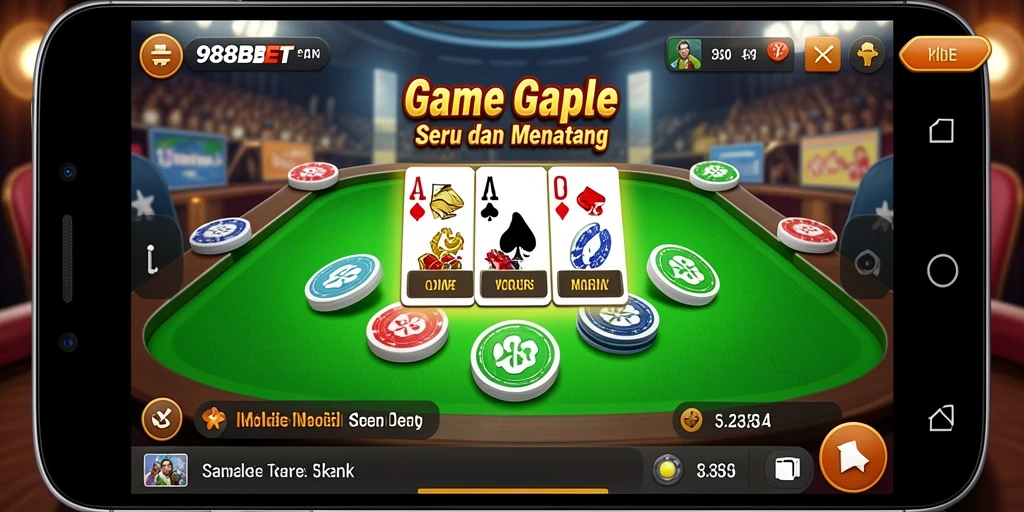 Tampilan gameplay Gaple yang menarik di 988BET.