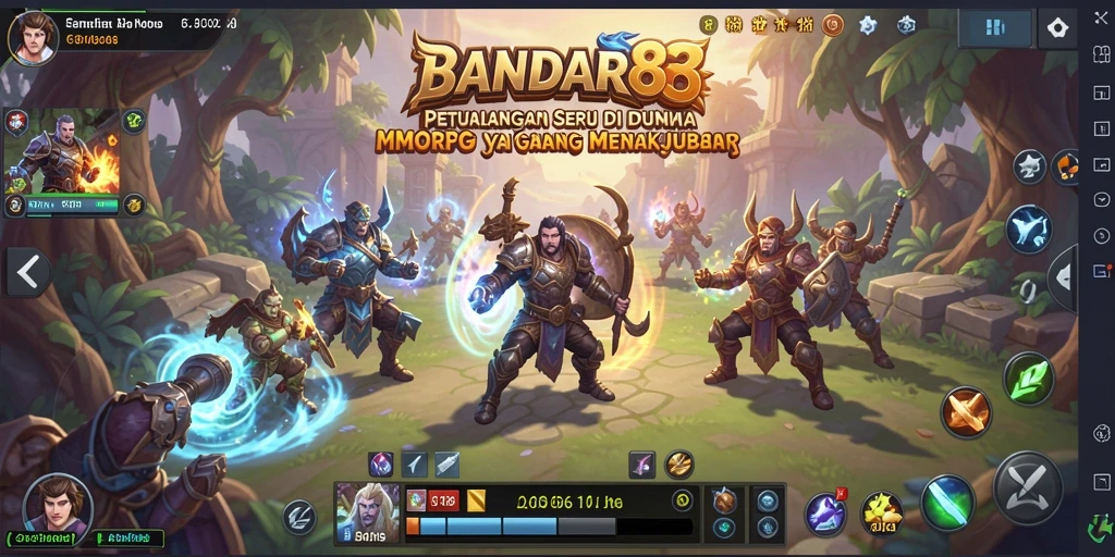 Tampilan gameplay BANDAR88 yang menampilkan aksi seru dalam dunia MMORPG.