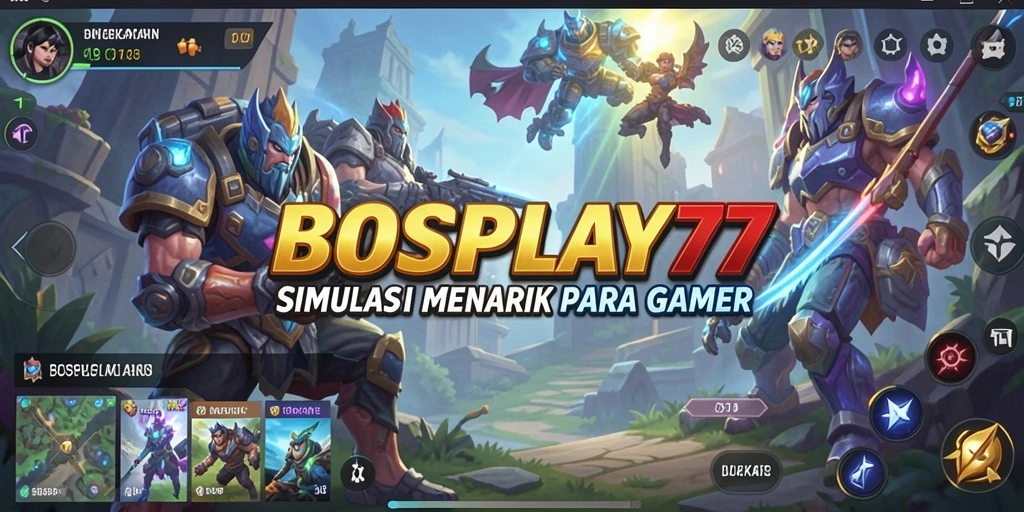 Screenshot dari gameplay BOSPLAY77 menampilkan aksi seru dalam simulasi.