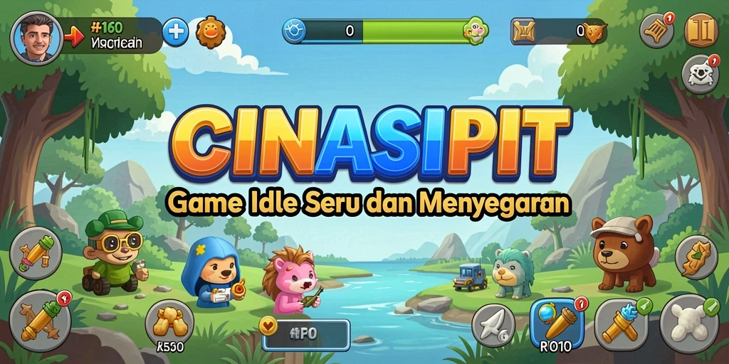 Tampilan gameplay CINASIPIT yang menarik dan penuh warna.