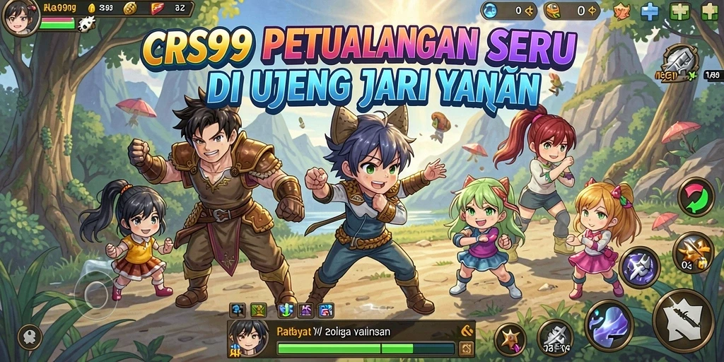 Tampilan utama gameplay CRS99 yang mengasyikkan dan penuh warna.
