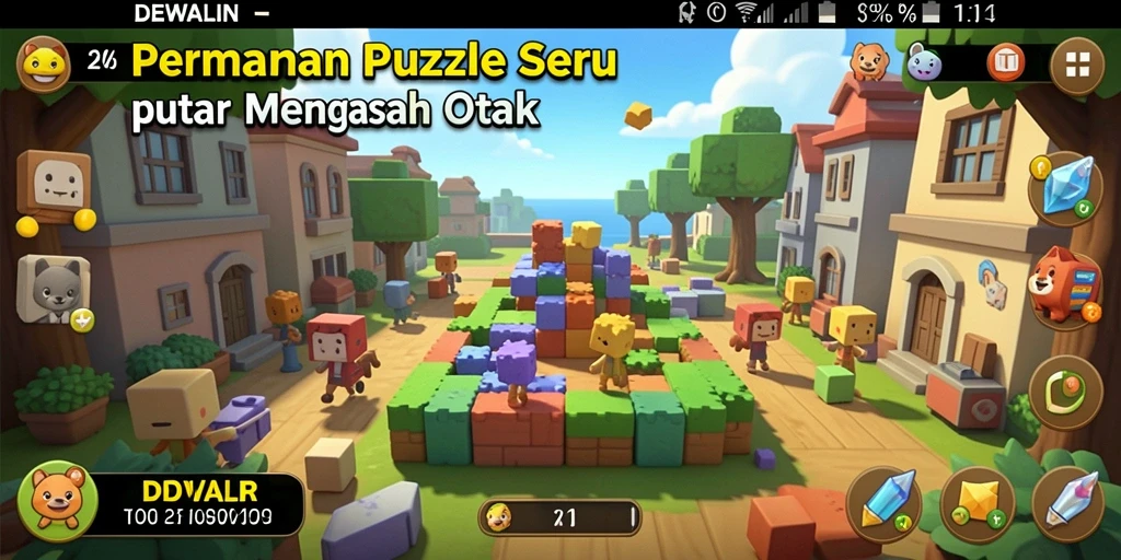 Tampilan screenshot DEWALIN yang menunjukkan tantangan puzzle menarik.