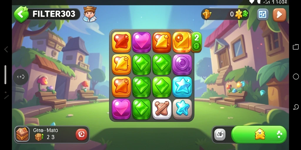 Tampilan gameplay seru dan menantang di FILTER303.