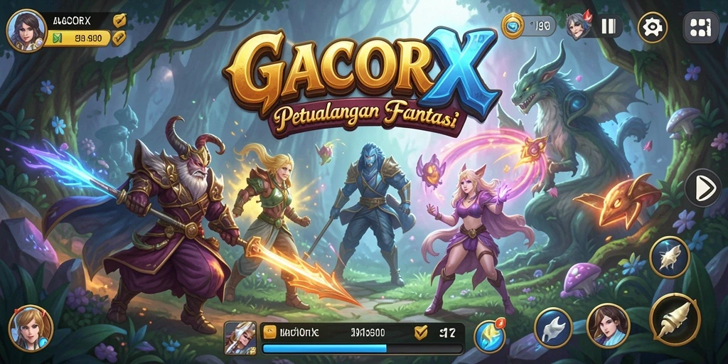 Gameplay GACORX yang memukau dalam suasana petualangan.