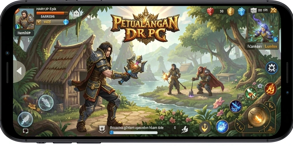 Gameplay seru HARAPJP dengan karakter unik dan petualangan epik.