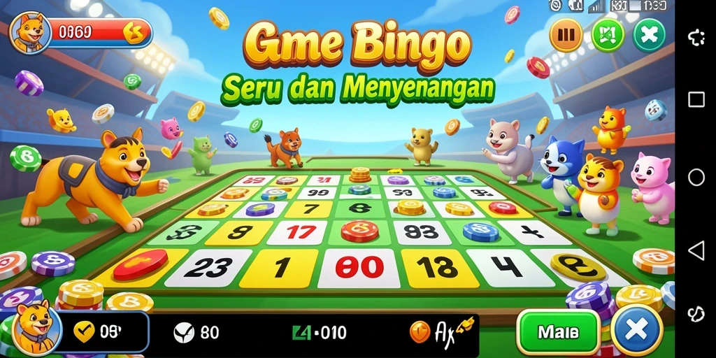 Tampilan gameplay Bingo IMBAJP yang seru dan menantang.