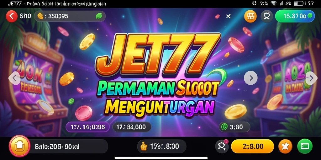 Tampilan gameplay menarik dari JET77 dengan berbagai slot.