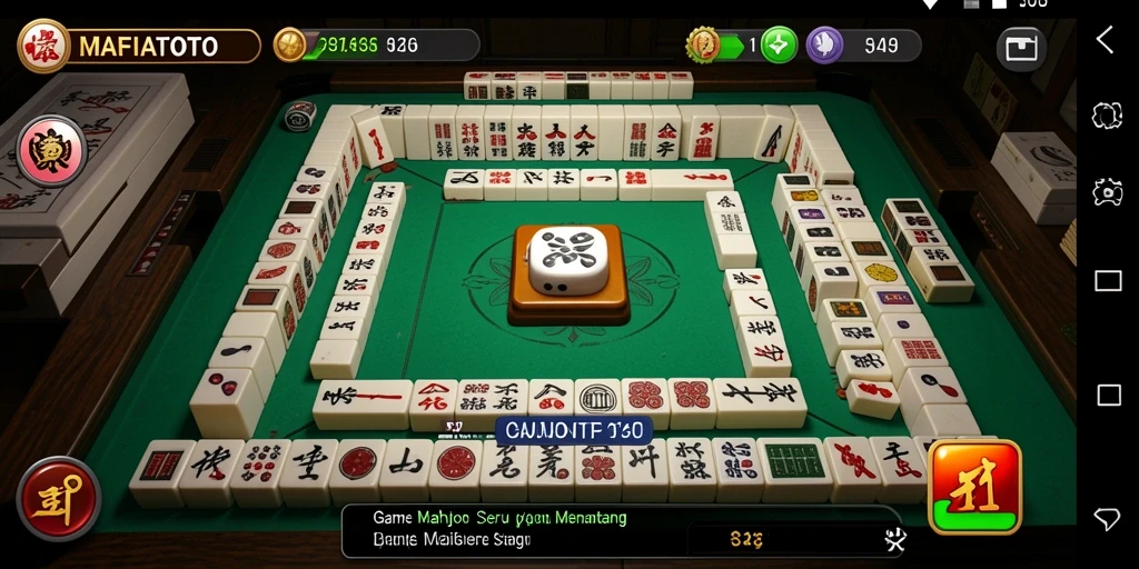 Tampilan gameplay seru MAFIATOTO saat bermain Mahjong.
