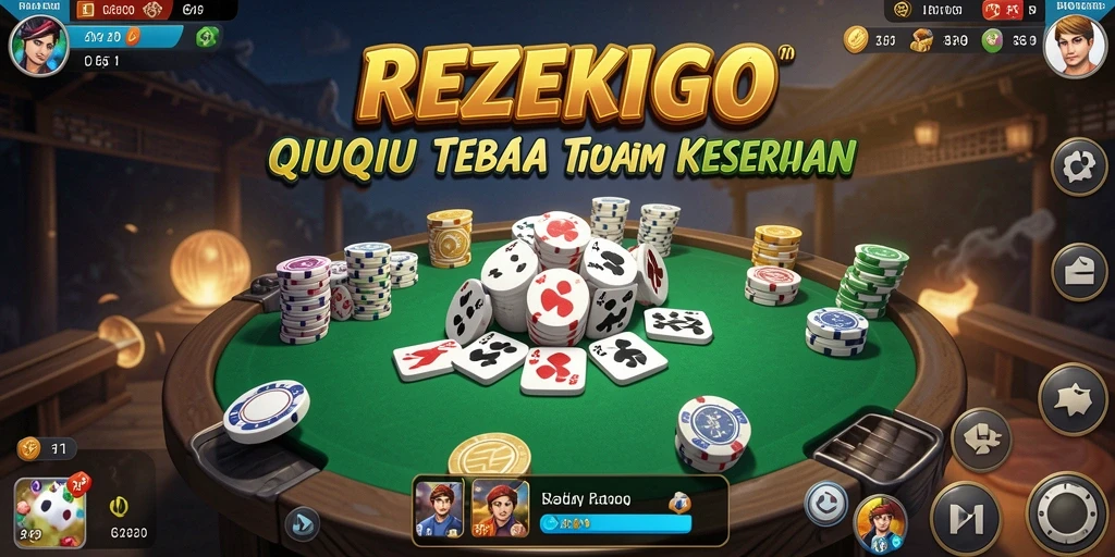 Tampilan gameplay seru di REZEKIGO dengan aksi QiuQiu.