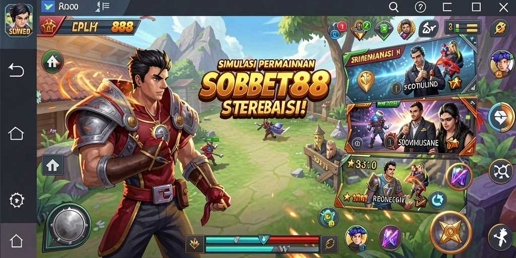 Tampak depan gameplay SOBET88 yang menarik dan menyenangkan.