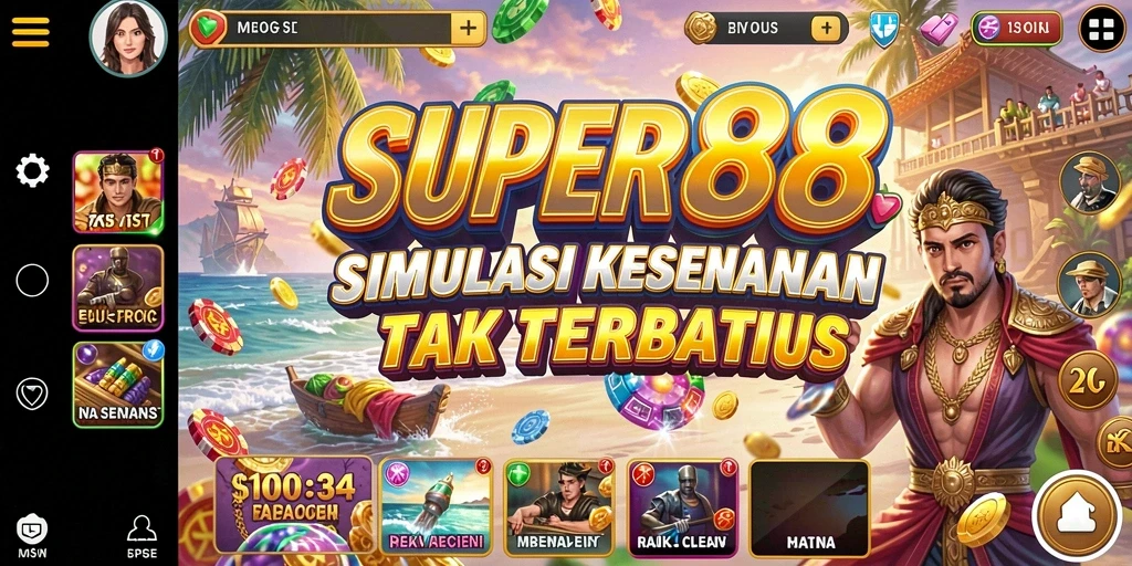 Tampilan menarik dari gameplay SUPER88 yang mendebarkan.