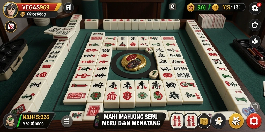 Gambaran dalam game Mahjong yang mendebarkan di VEGAS969.