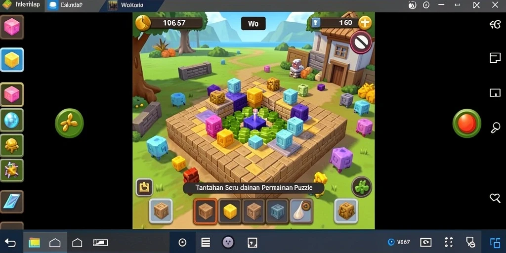 Screenshot W67 menunjukkan gameplay yang menarik dan penuh tantangan puzzle.