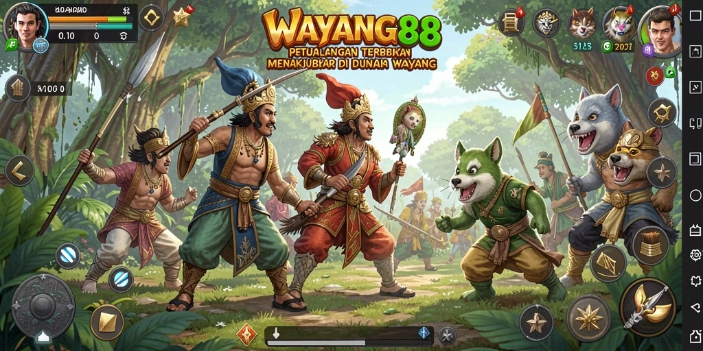 Tampilan gameplay seru dari dunia Open World WAYANG88.