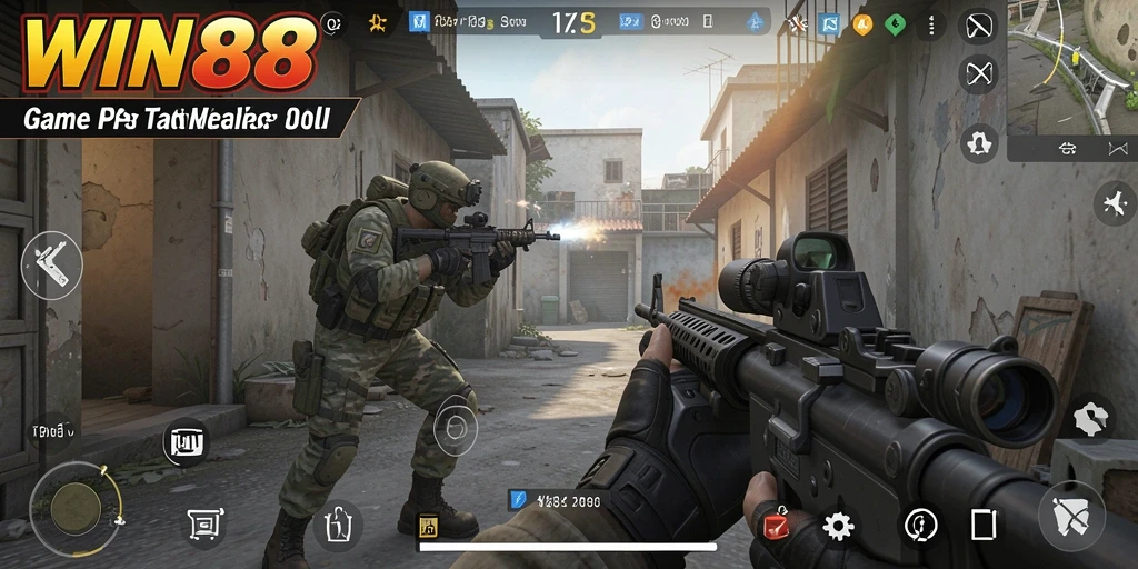 Gameplay seru dari WIN88 dengan aksi menembak di berbagai lokasi.